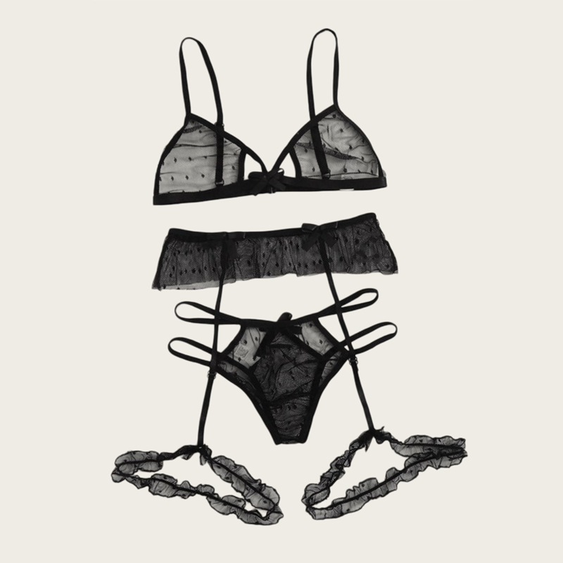 Bralette Triangle Set - Zestaw bielizny damskiej: seksowny komplet z