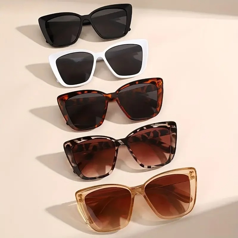 Sunglasses Cat Eye - 5 szt. Damskie okulary przeciwsłoneczne w