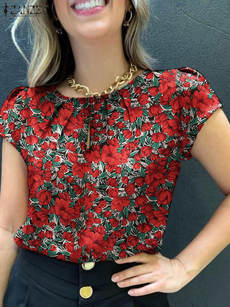 Romper Floral Print - ZANZEA kwiatowe w stylu boho bluza