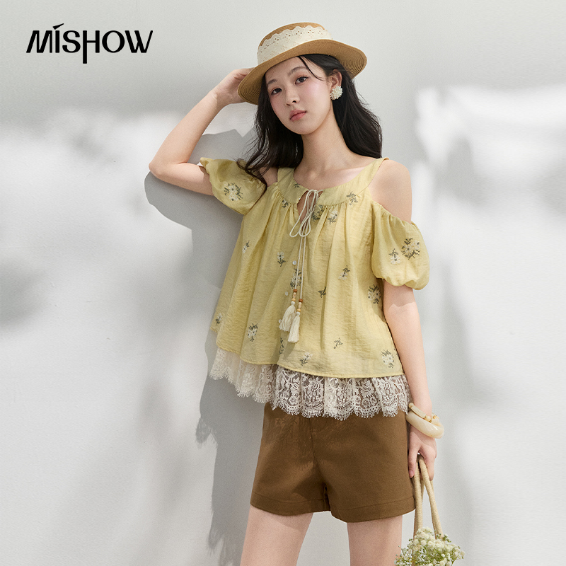 MISHOW Design Kwiatowa Haftowa – Blouse Off Shoulder recenzja i cena
