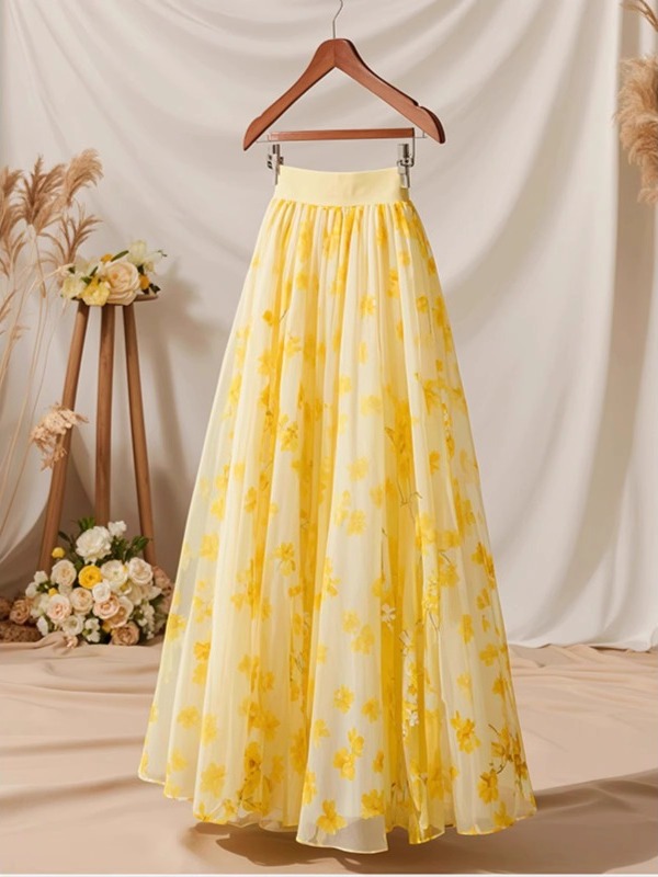 Letnia spódnica damska z wysok – Midi Skirt Floral recenzja i cena