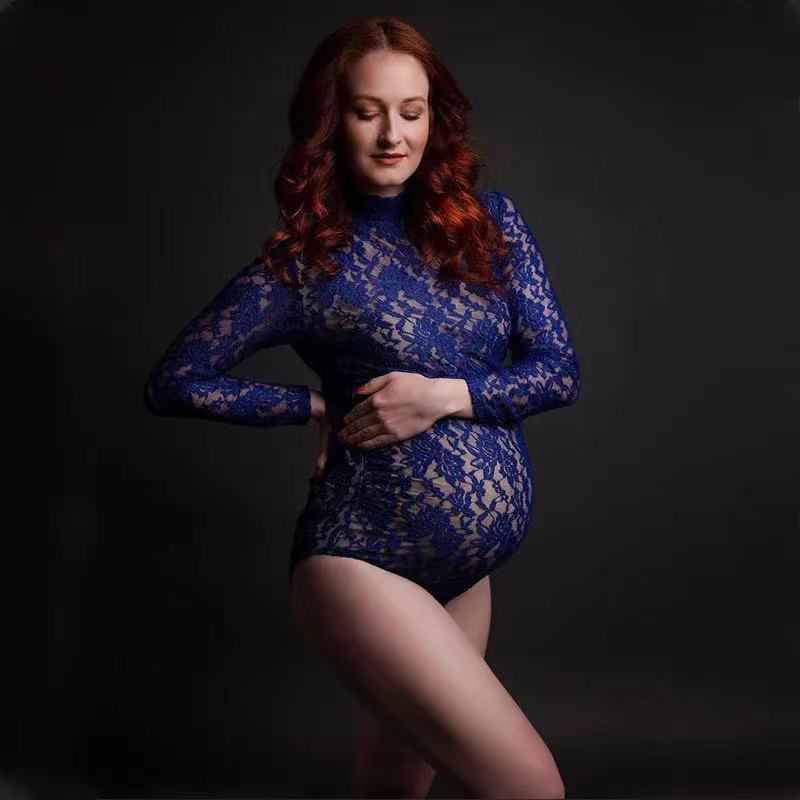 Koronkowa fotografia ciążowa r – Romper Floral Print recenzja i cena