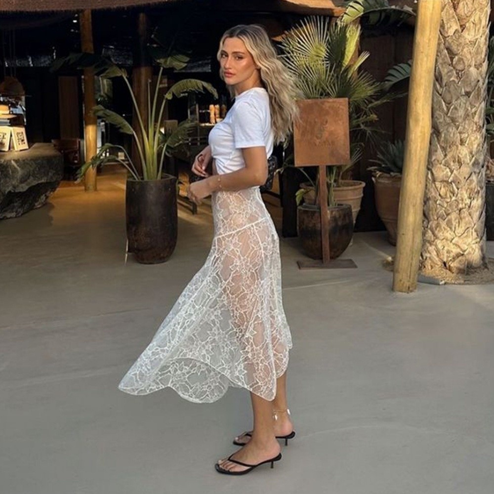 Sukienka plażowa z koronką w j – Midi Skirt Floral recenzja i cena