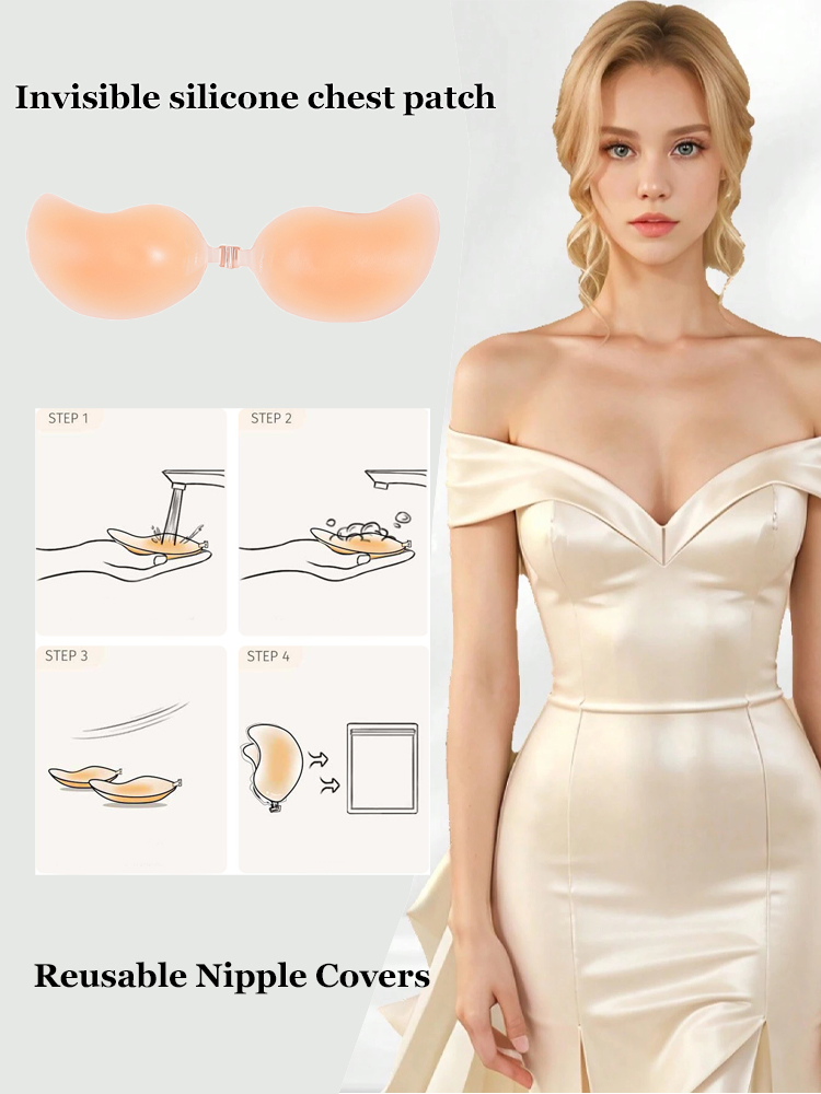 2 szt. Silikonowe nakładki na  – Bralette Triangle Set recenzja i cena