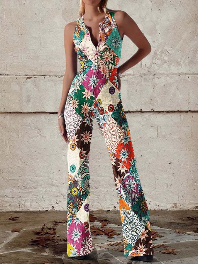 Damskie kombinezony z wysokim  – Romper Floral Print recenzja i cena