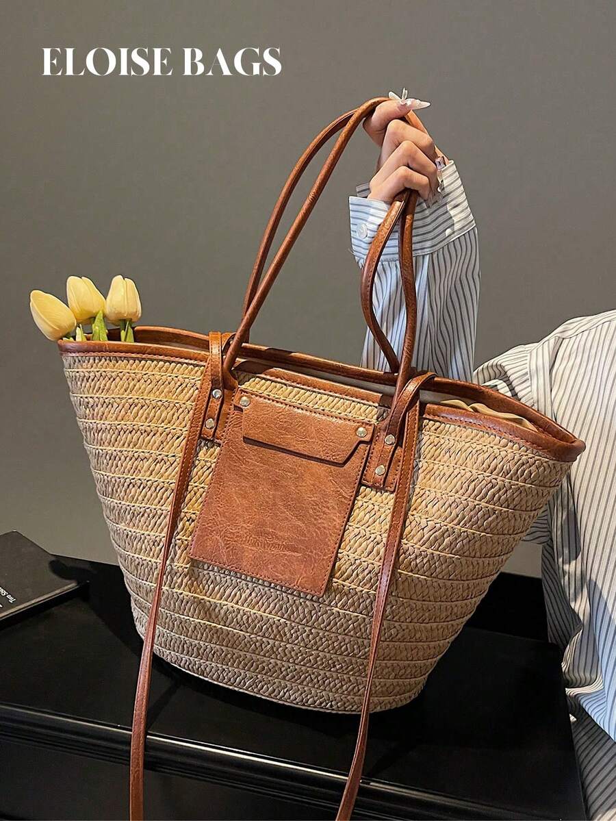Modna, pojemna, tkana torba ty – Tote Bag Beach recenzja i cena